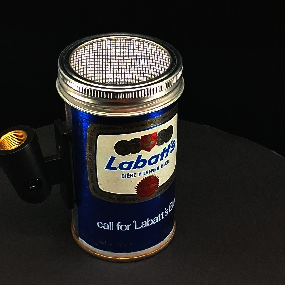 Lo Fi Beer Can Microphone - Canada Blue Labatt's