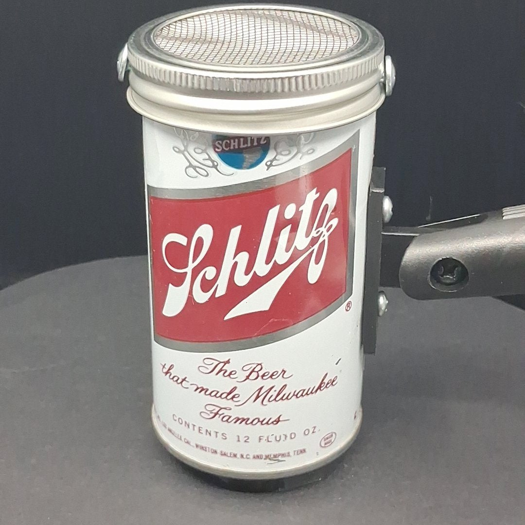 Lo Fi Beer Can Microphone - Red and White Schlitz