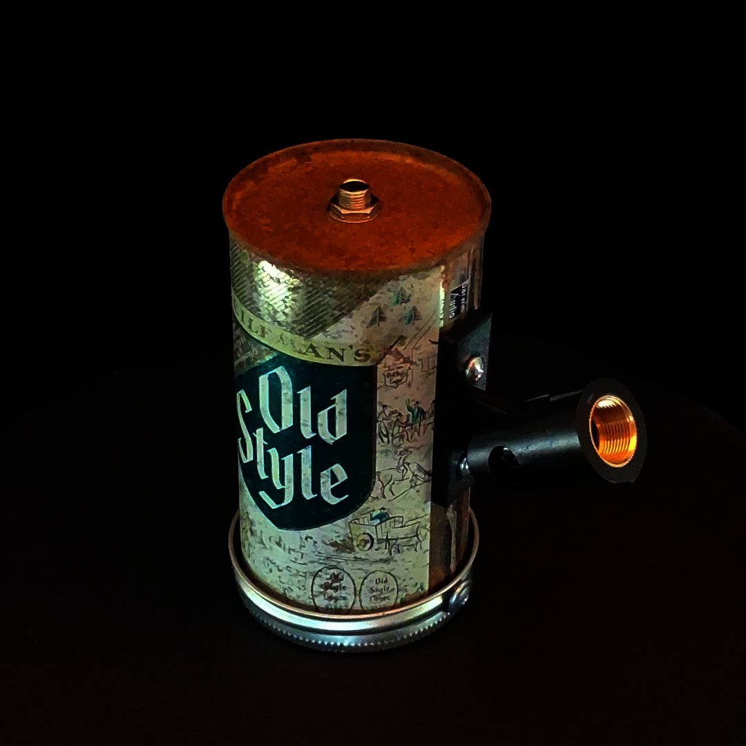Lo Fi Beer Can Microphone - Rusted Heileman's Old Style
