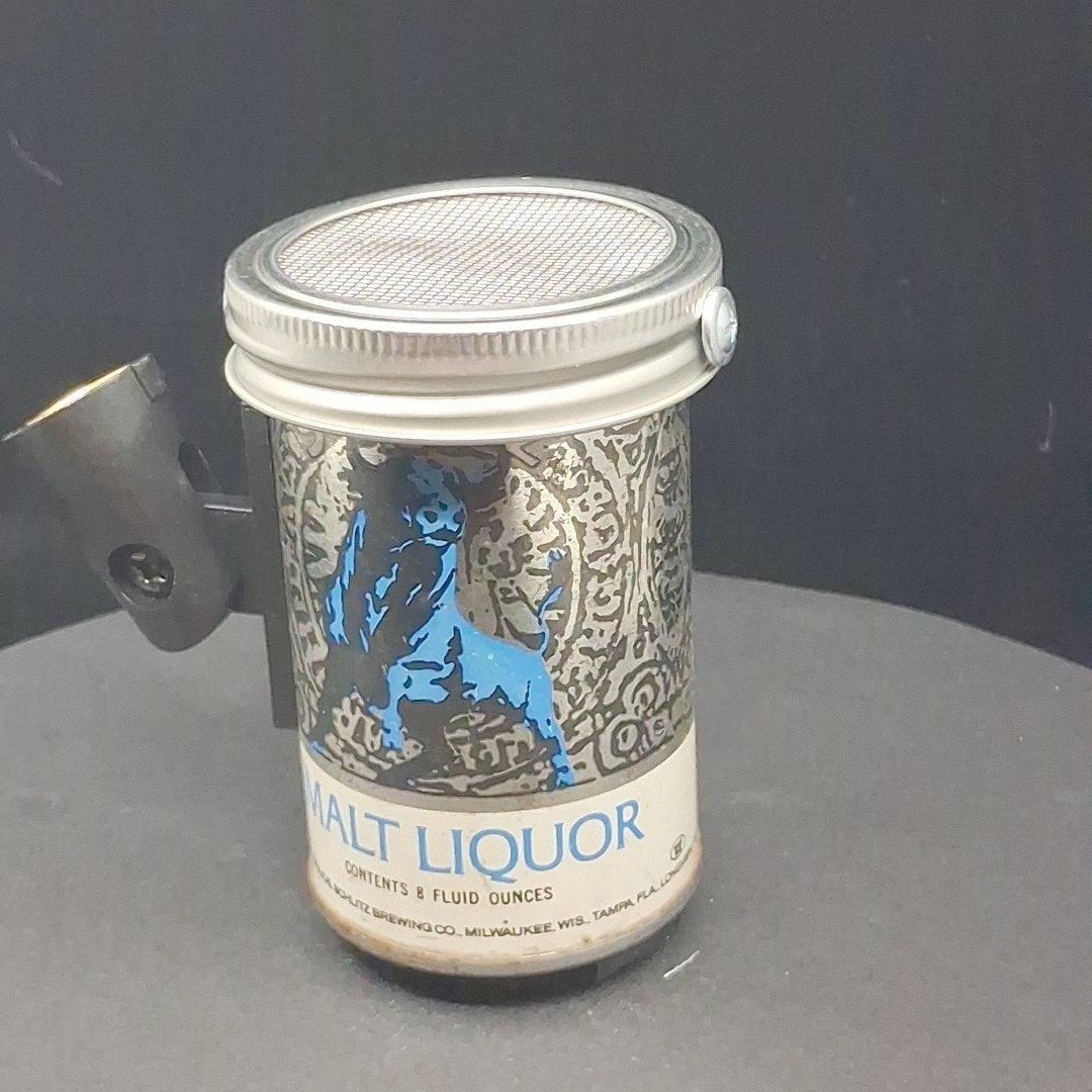 Lo Fi Beer Can Microphone - Blue Bull Tiny 8oz Schlitz