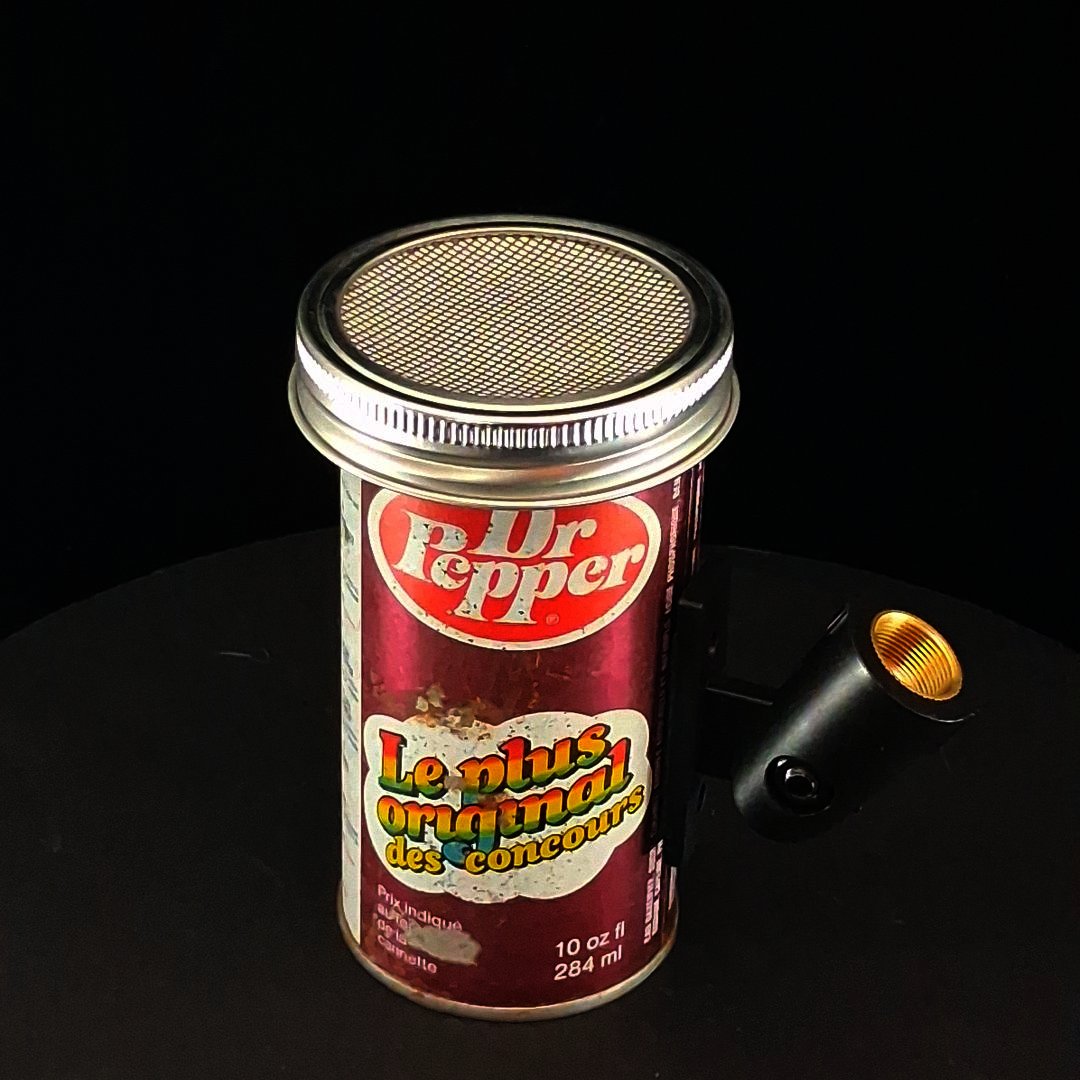 Lo Fi Soda Can Microphone - English and French Dr. Pepper