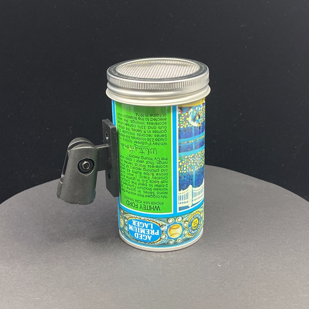 Lo Fi Beer Can Microphone - Whitey Ford NY Yankees