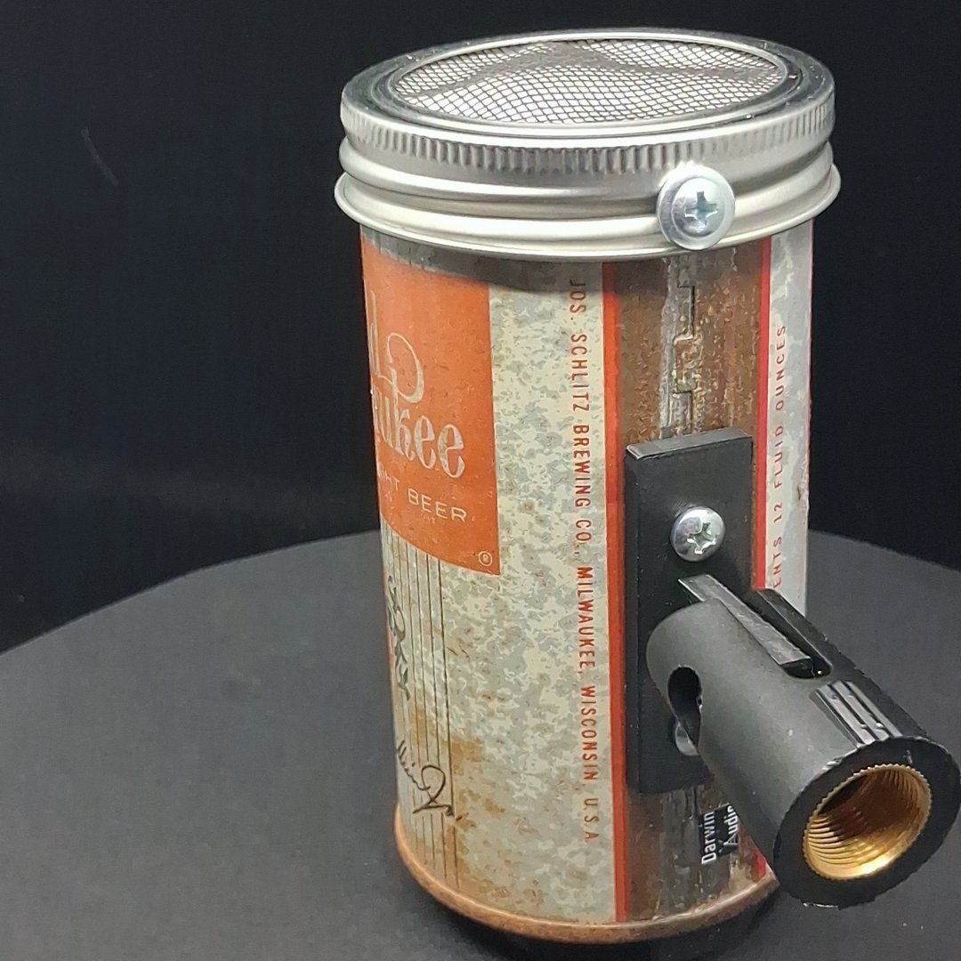 Lo Fi Beer Can Microphone - Old Milwaukee