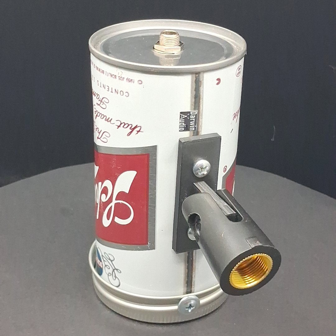 Lo Fi Beer Can Microphone - Red and White Schlitz