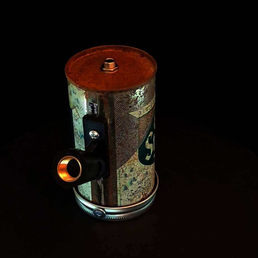 Lo Fi Beer Can Microphone - Rusted Heileman's Old Style