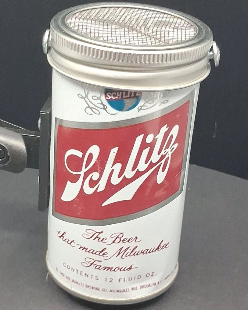 Lo Fi Beer Can Microphone - Red and White Schlitz