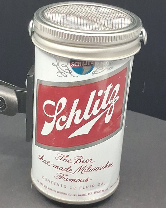 Lo Fi Beer Can Microphone - Red and White Schlitz