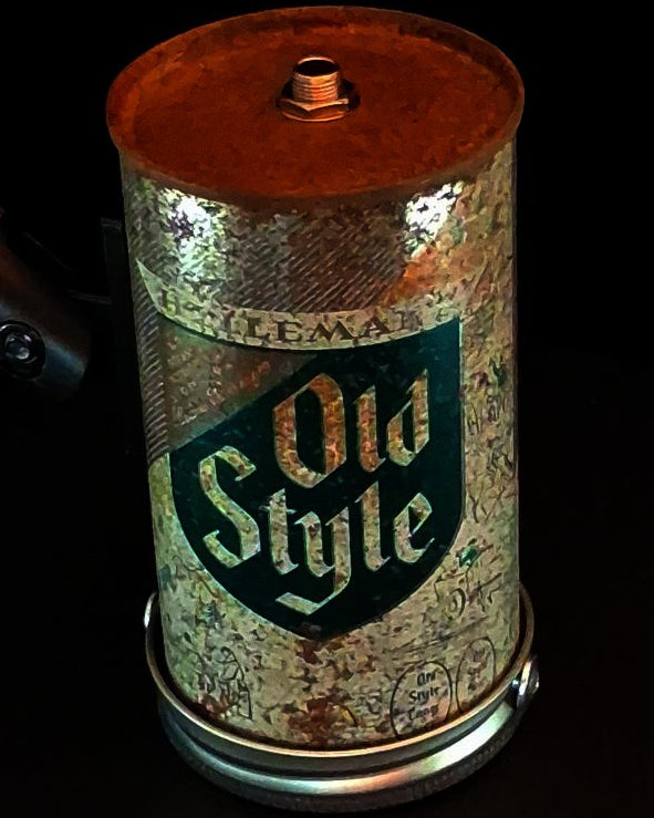 Lo Fi Beer Can Microphone - Rusted Heileman's Old Style
