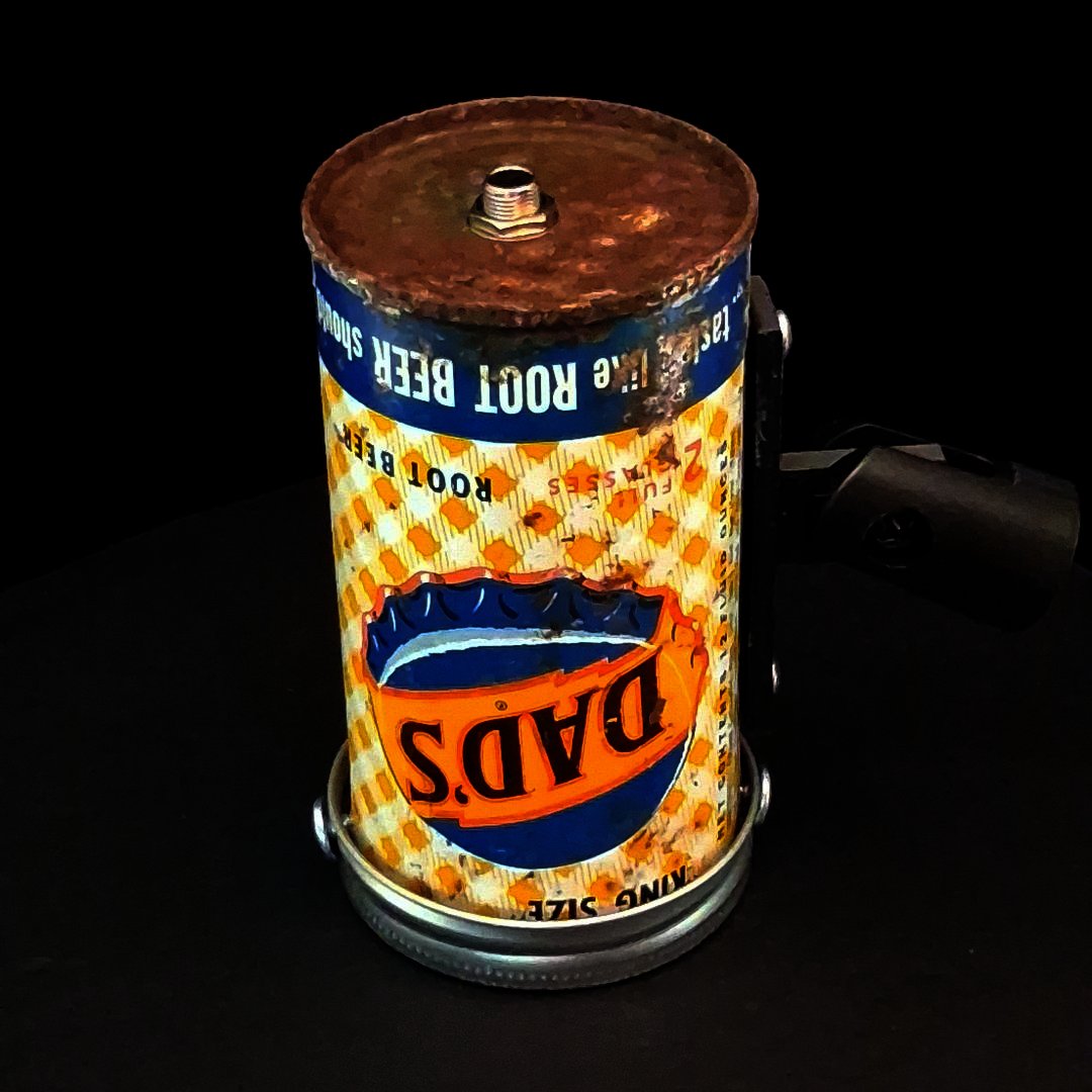 Lo Fi Soda Can Microphone - Rusty Dad's Root Beer