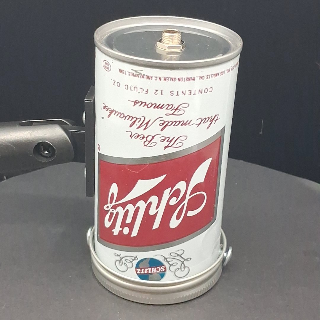 Lo Fi Beer Can Microphone - Red and White Schlitz