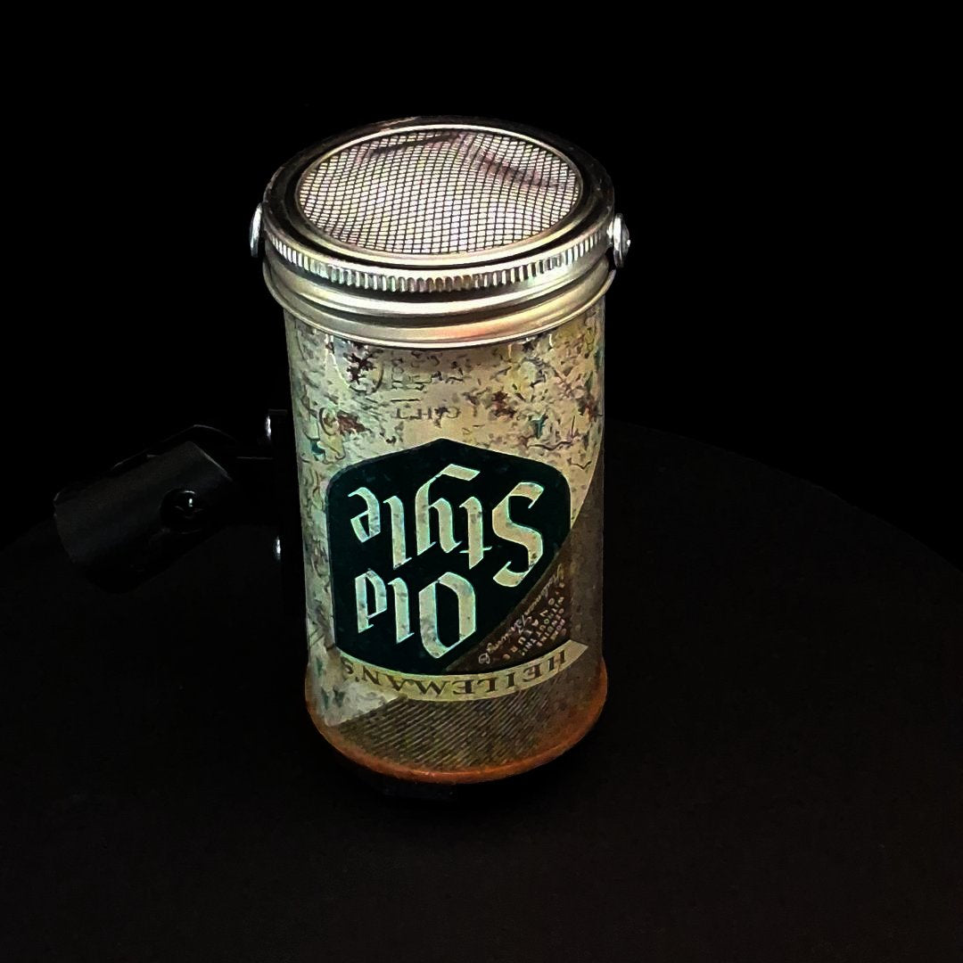 Lo Fi Beer Can Microphone - Rusted Heileman's Old Style