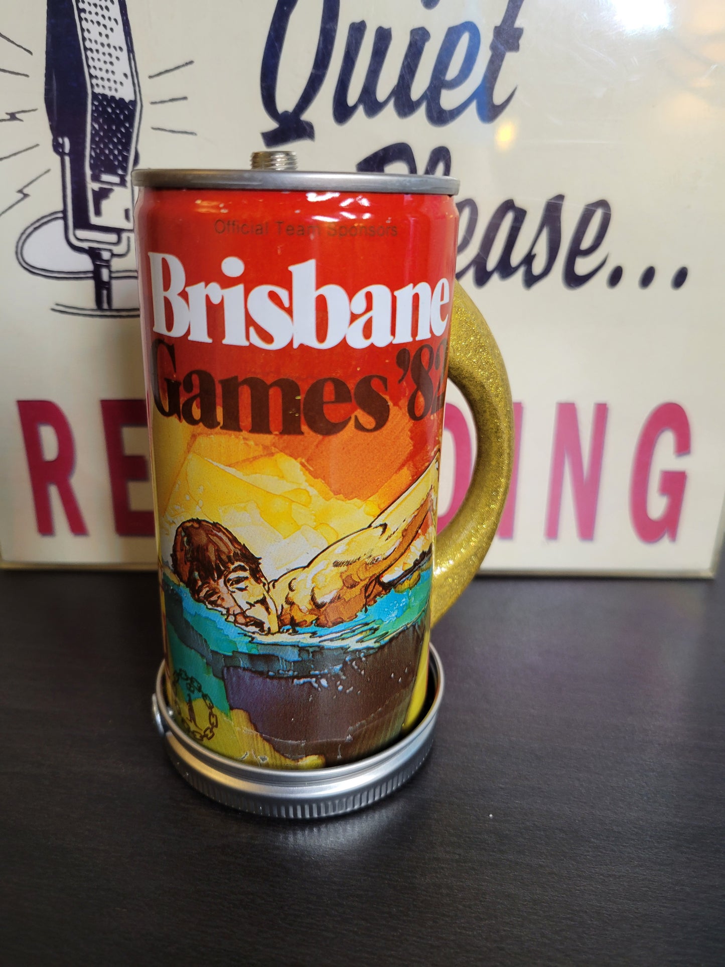 Lo Fi Beer Can Microphone - 1982 Brisbane Games Swimming