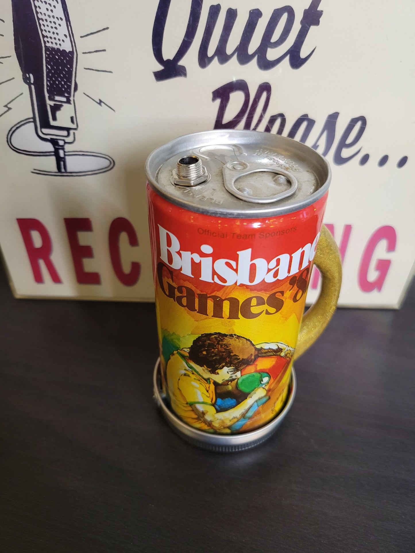 Lo Fi Beer Can Microphone - 1982 Brisbane Games Ping Pong