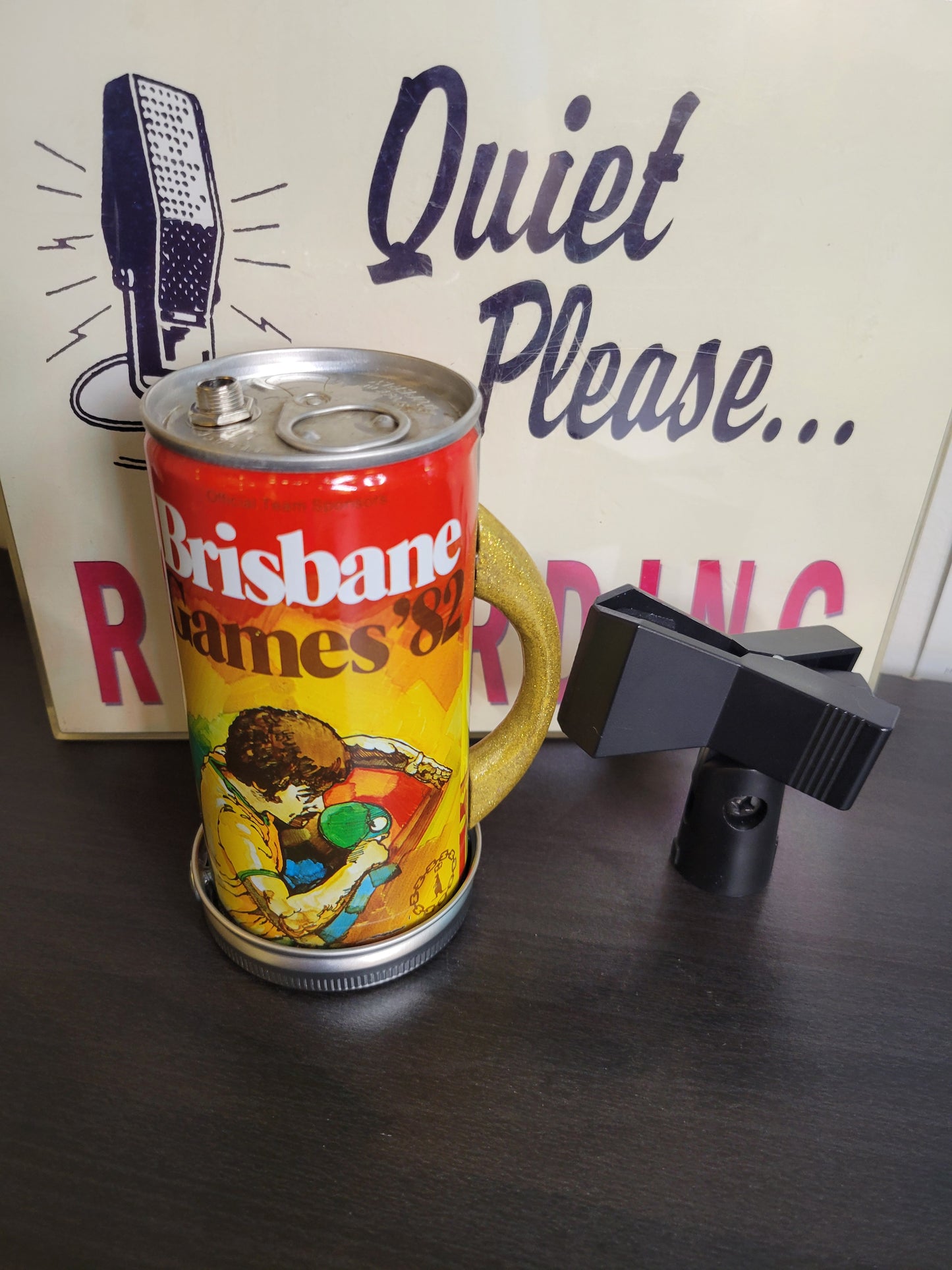 Lo Fi Beer Can Microphone - 1982 Brisbane Games Ping Pong