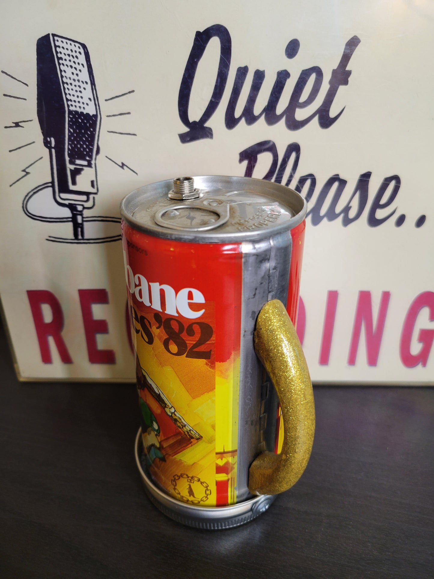 Lo Fi Beer Can Microphone - 1982 Brisbane Games Ping Pong