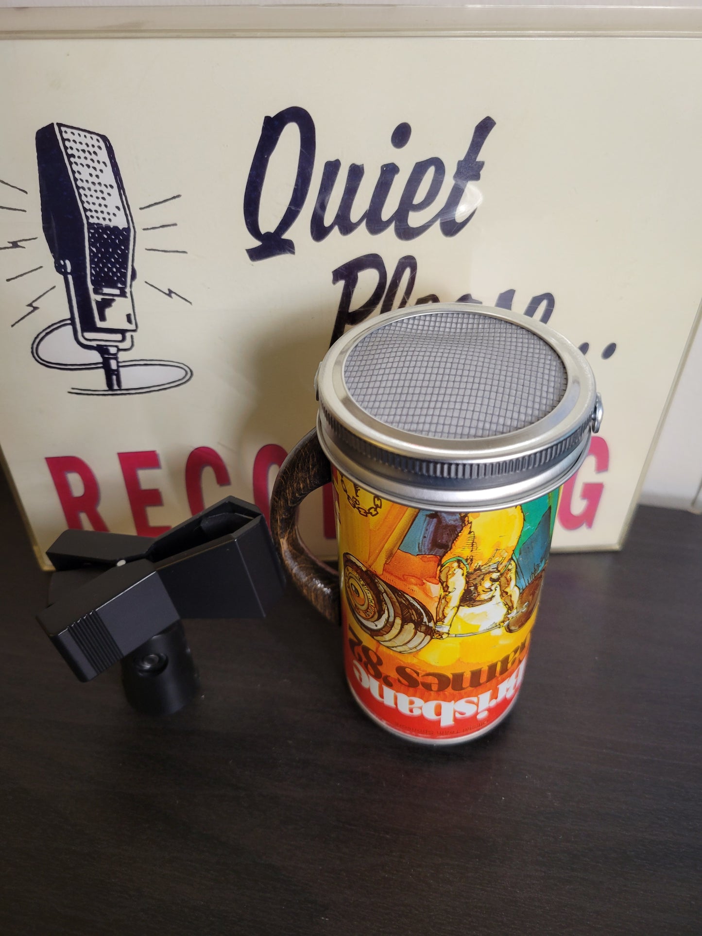 Lo Fi Beer Can Microphone - 1982 Brisbane Games Weightlifting