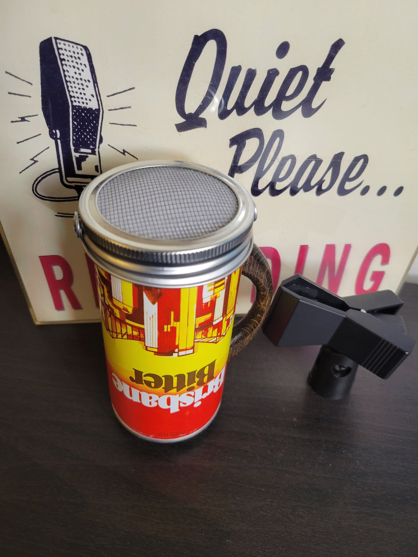 Lo Fi Beer Can Microphone - 1982 Brisbane Games Weightlifting