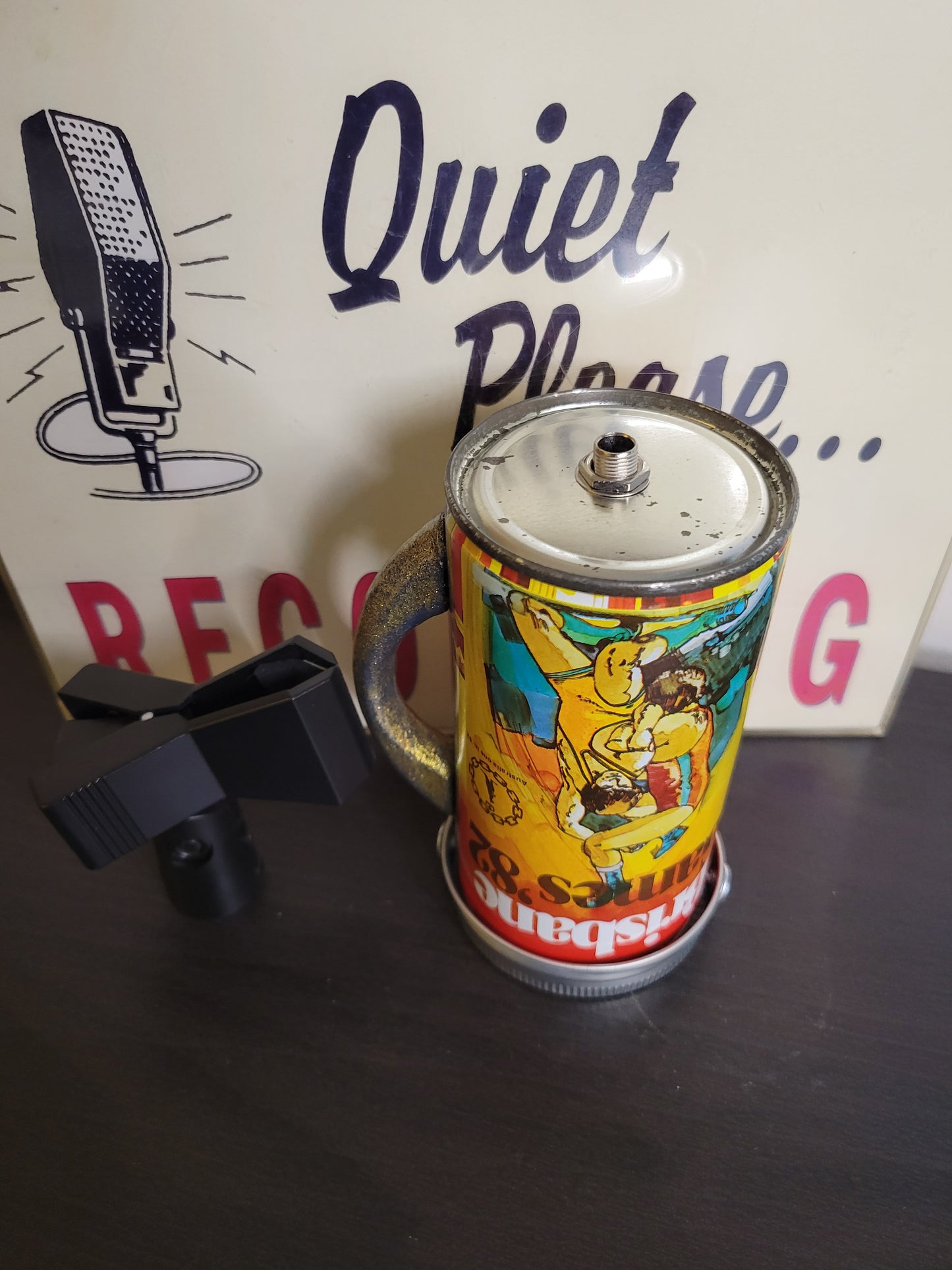 Lo Fi Beer Can Microphone - 1982 Brisbane Games Wrestling