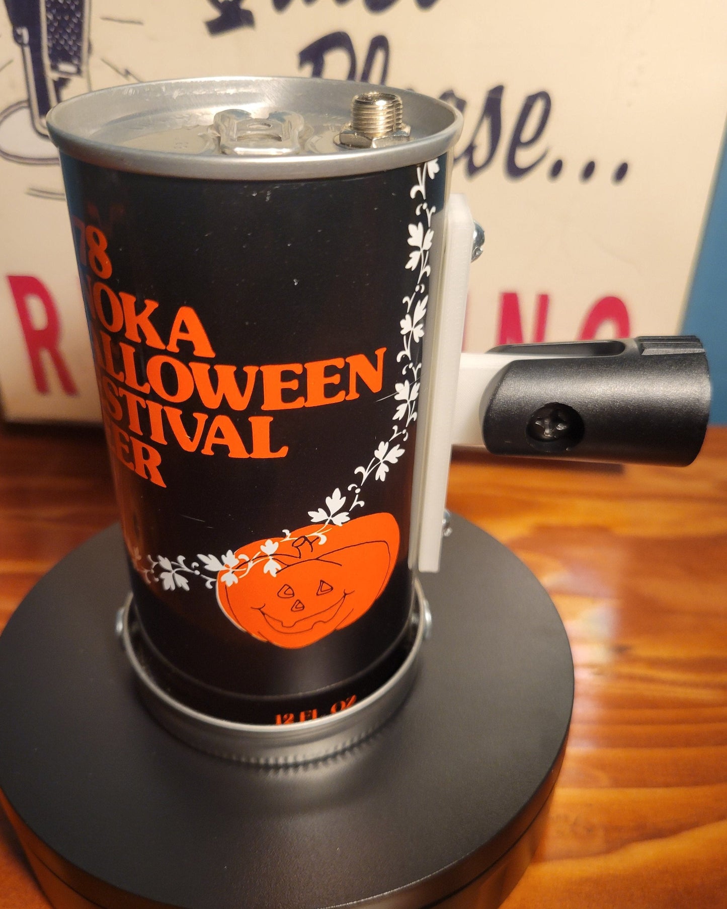 Lo Fi Beer Can Microphone - 1978 Minnesota Halloween Festival, Pumpkin