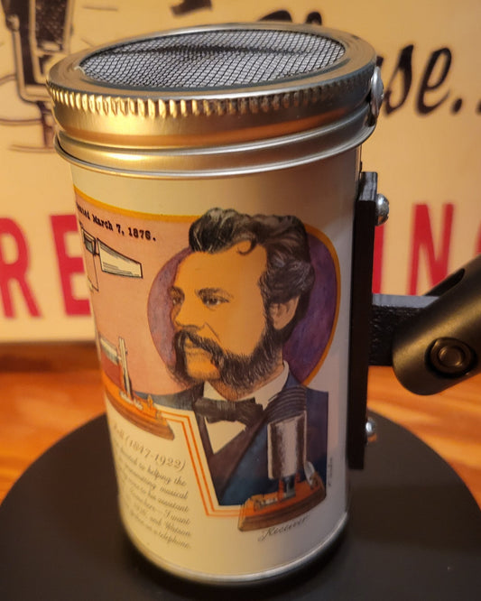 Lo Fi Soda Can Microphone - Graf's Grape, Alexander Graham Bell