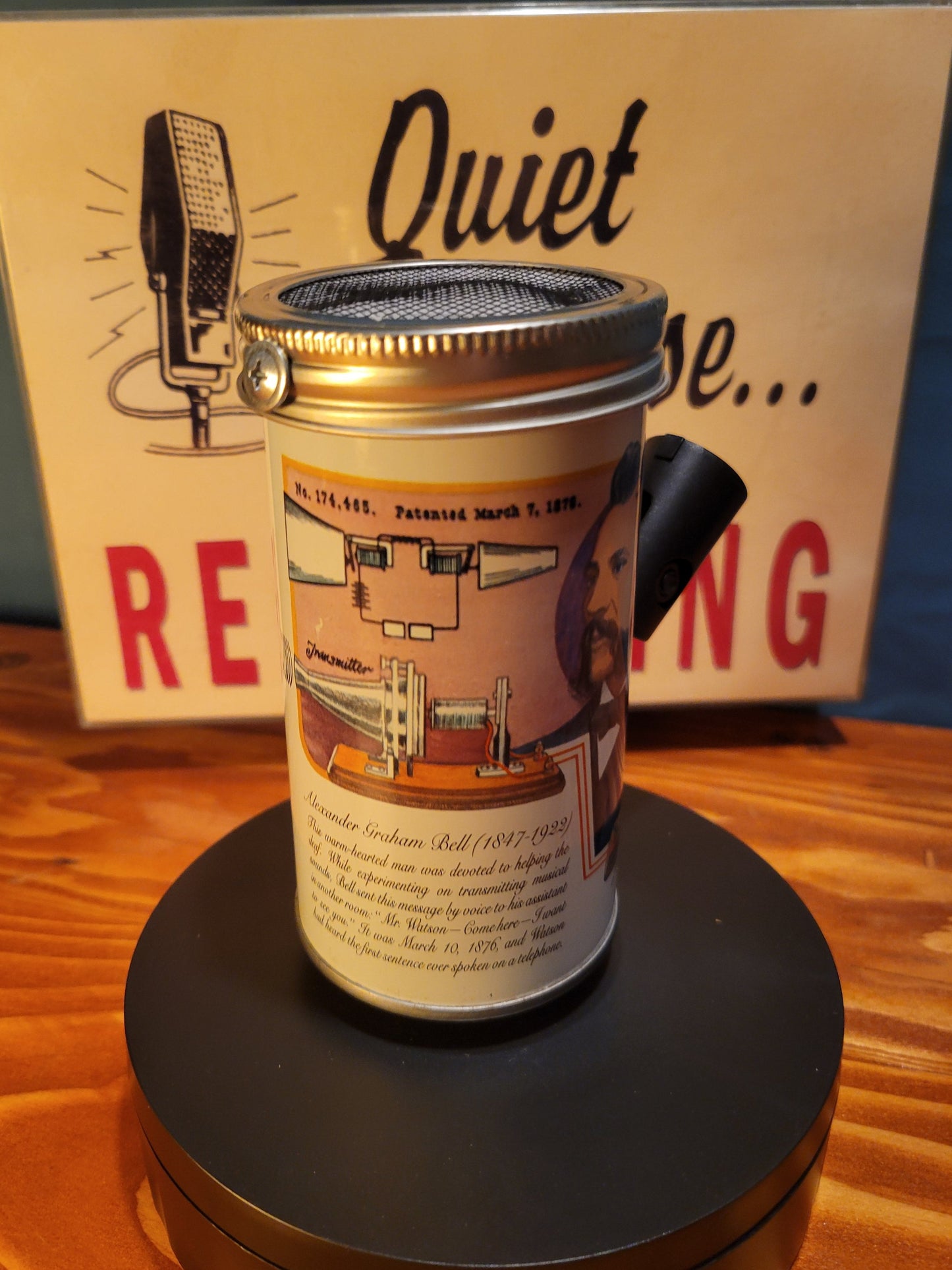 Lo Fi Soda Can Microphone - Graf's Grape, Alexander Graham Bell