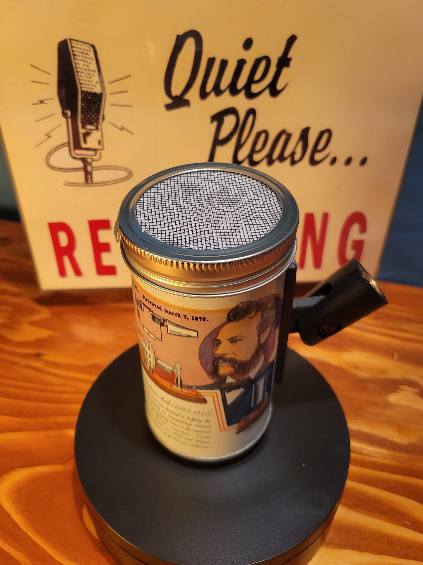 Lo Fi Soda Can Microphone - Graf's Grape, Alexander Graham Bell