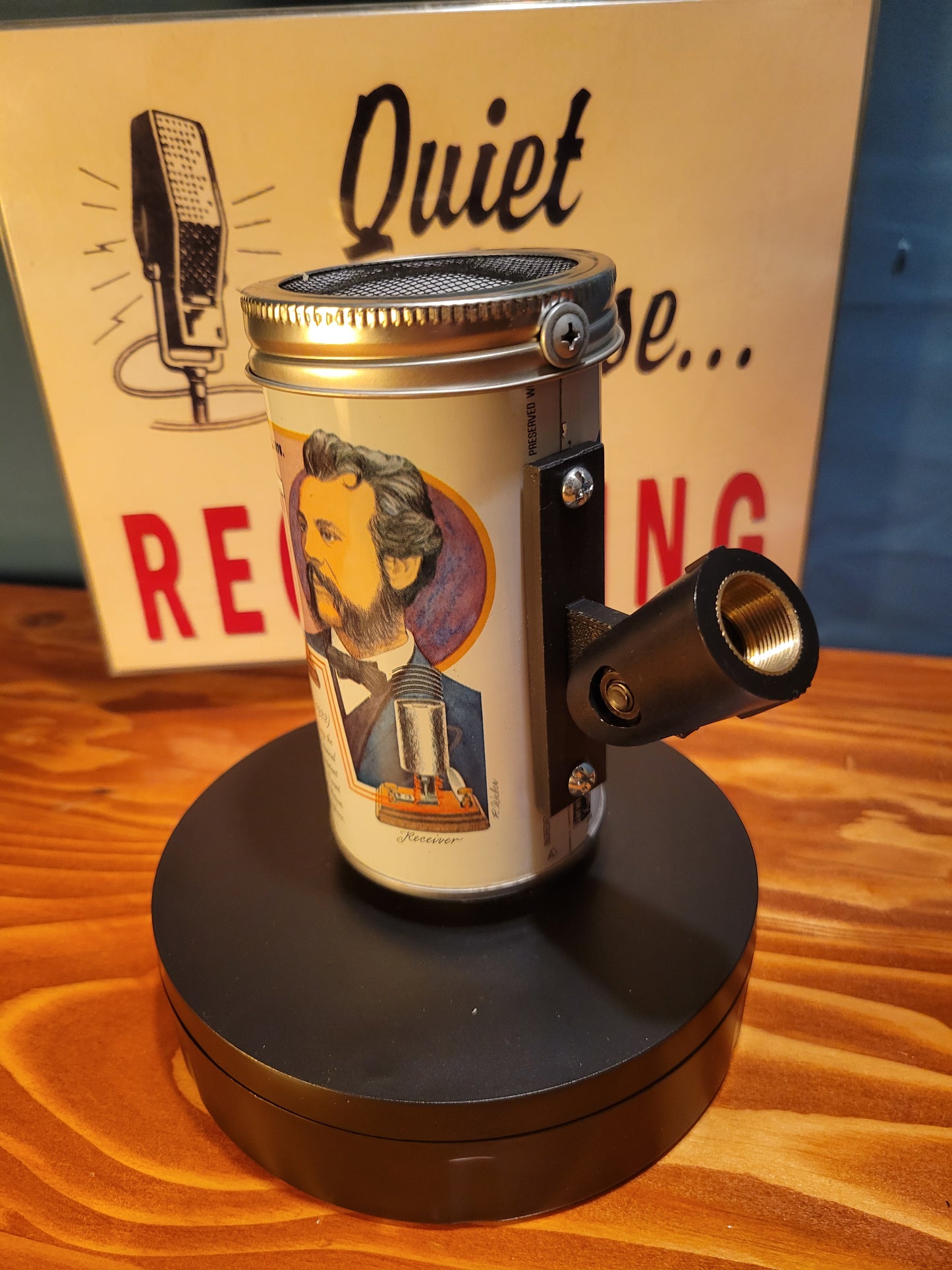 Lo Fi Soda Can Microphone - Graf's Grape, Alexander Graham Bell