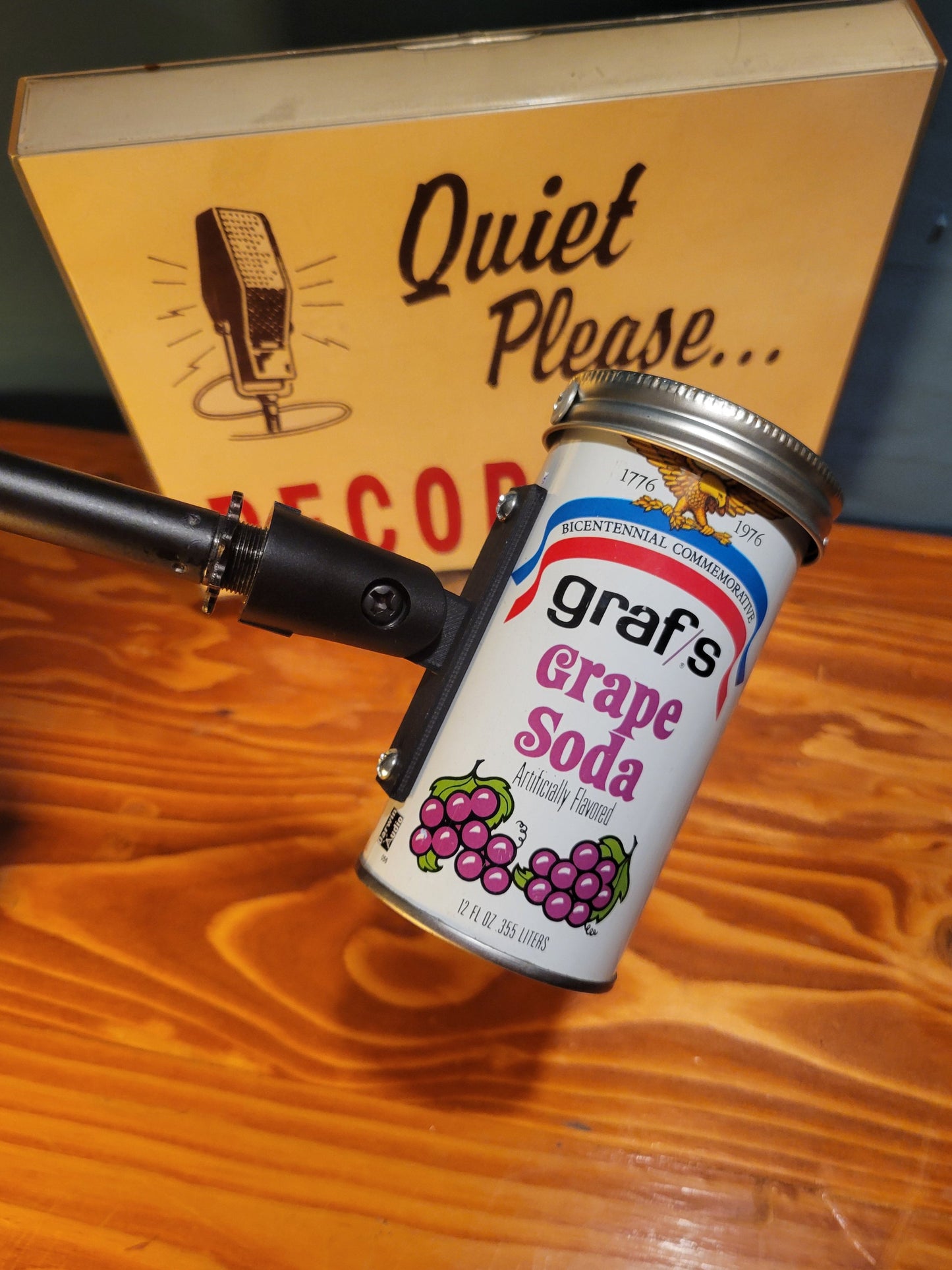 Lo Fi Soda Can Microphone - Graf's Grape, Alexander Graham Bell