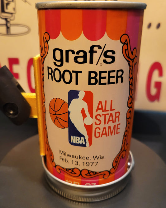 Lo Fi Soda Can Microphone - Root Beer, Golden Handle 1977 NBA All Star Game