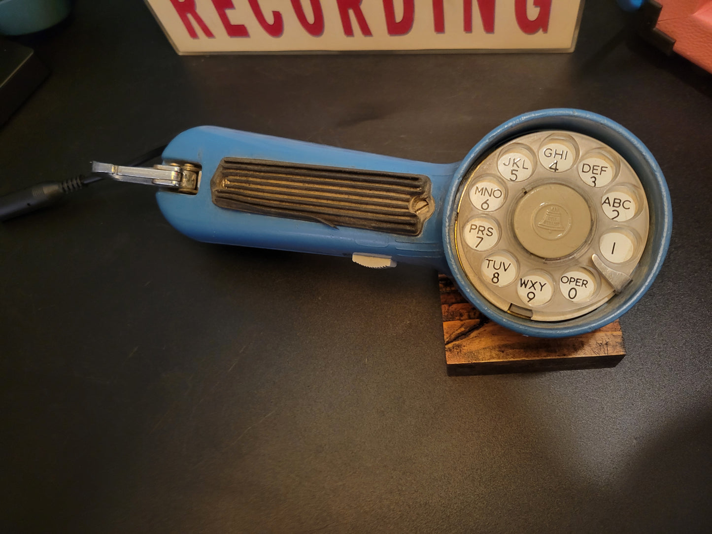 Telephone Microphone - 1970s Tan Tag Bell Electric Linesman