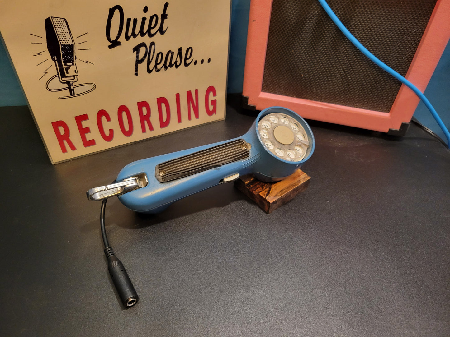 Telephone Microphone - 1970s Tan Tag Bell Electric Linesman