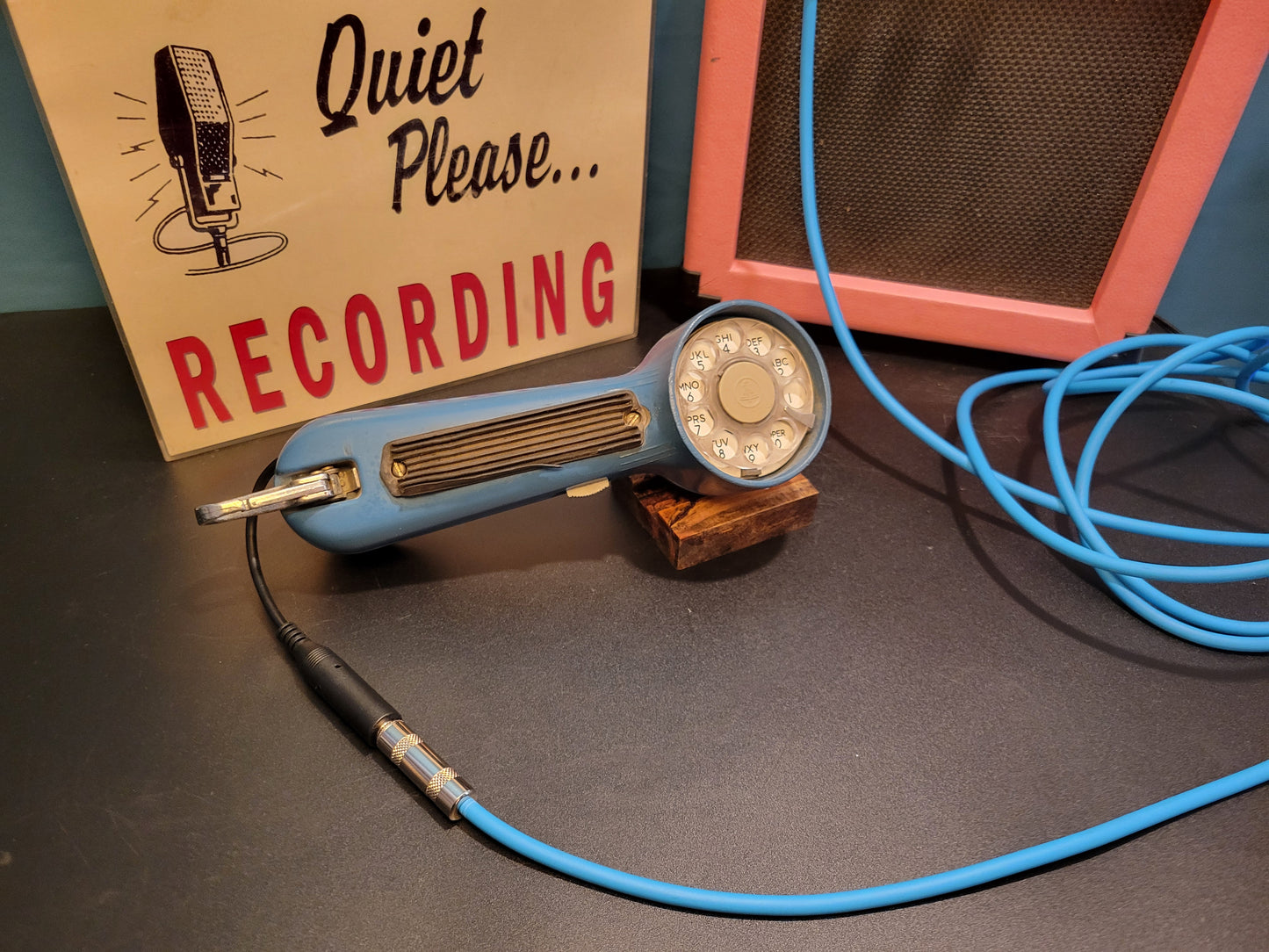 Telephone Microphone - 1970s Tan Tag Bell Electric Linesman