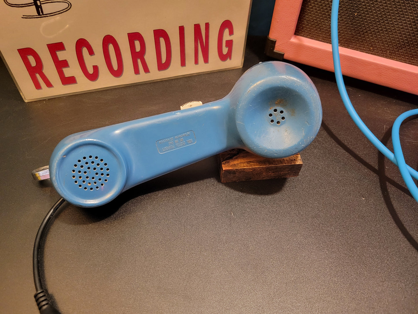 Telephone Microphone - 1970s Grey Tag Bell Electric Linesman