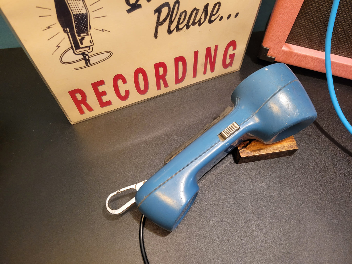 Telephone Microphone - 1970s Grey Tag Bell Electric Linesman