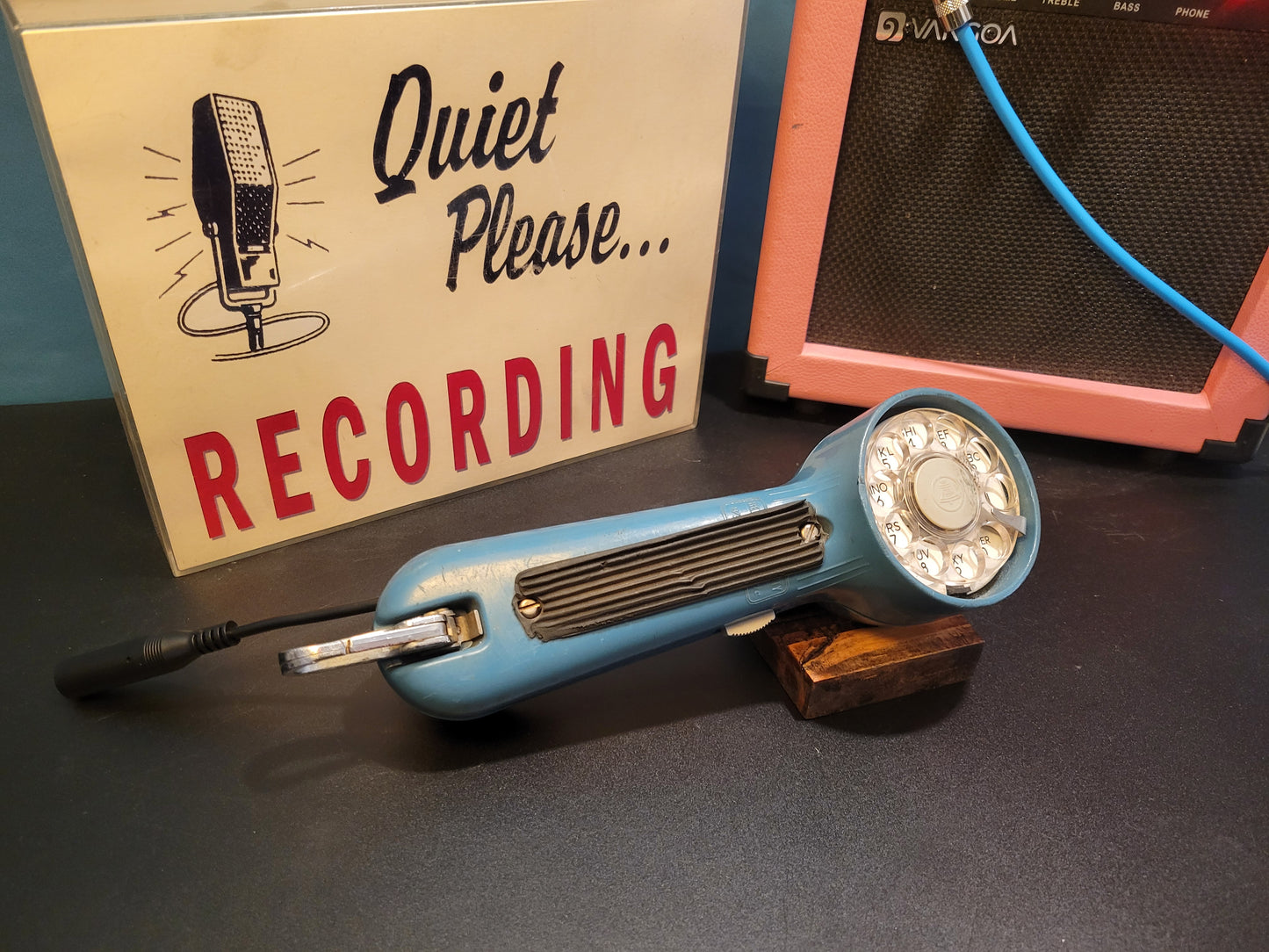 Telephone Microphone - 1970s Grey Tag Bell Electric Linesman