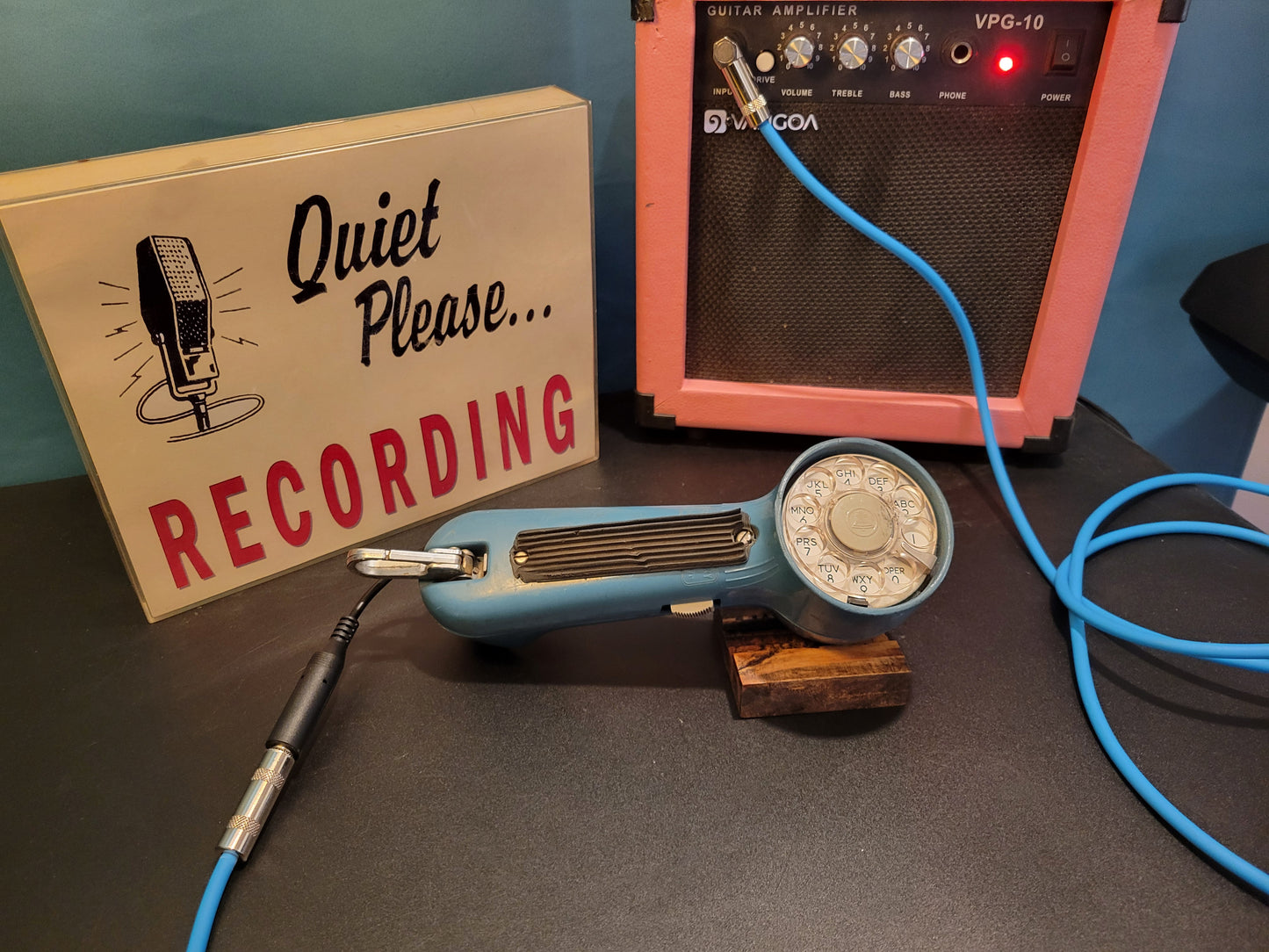 Telephone Microphone - 1970s Tan Tag Bell Electric Linesman