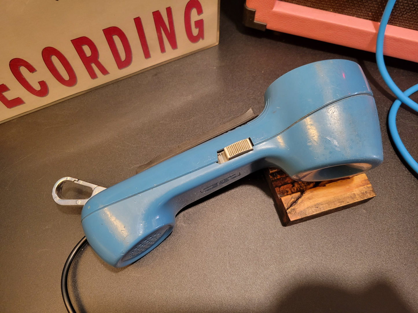 Telephone Microphone - 1970s Tan Tag Bell Electric Linesman