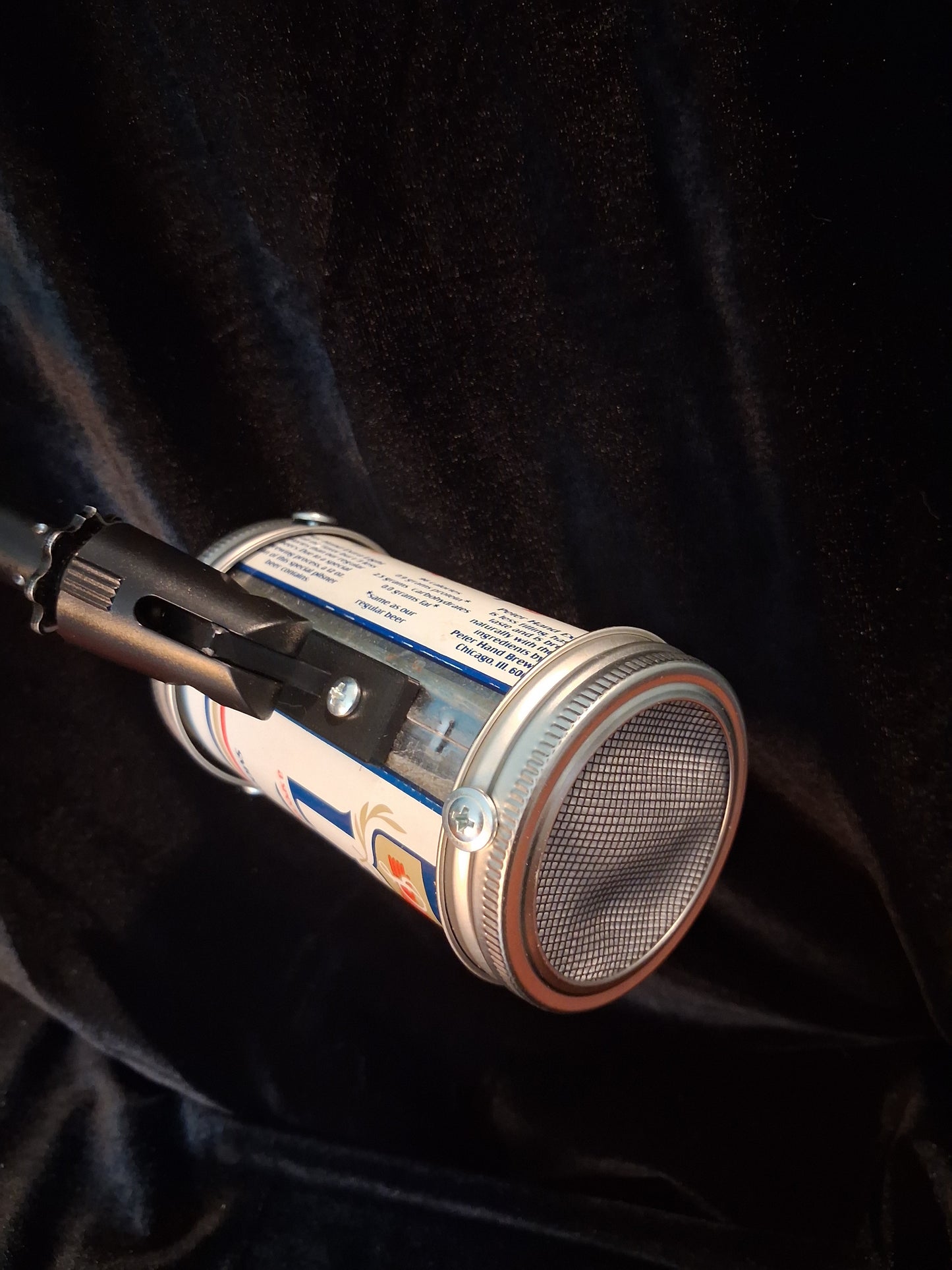Lo Fi Beer Can Microphone - Chicago Peter Hand Light