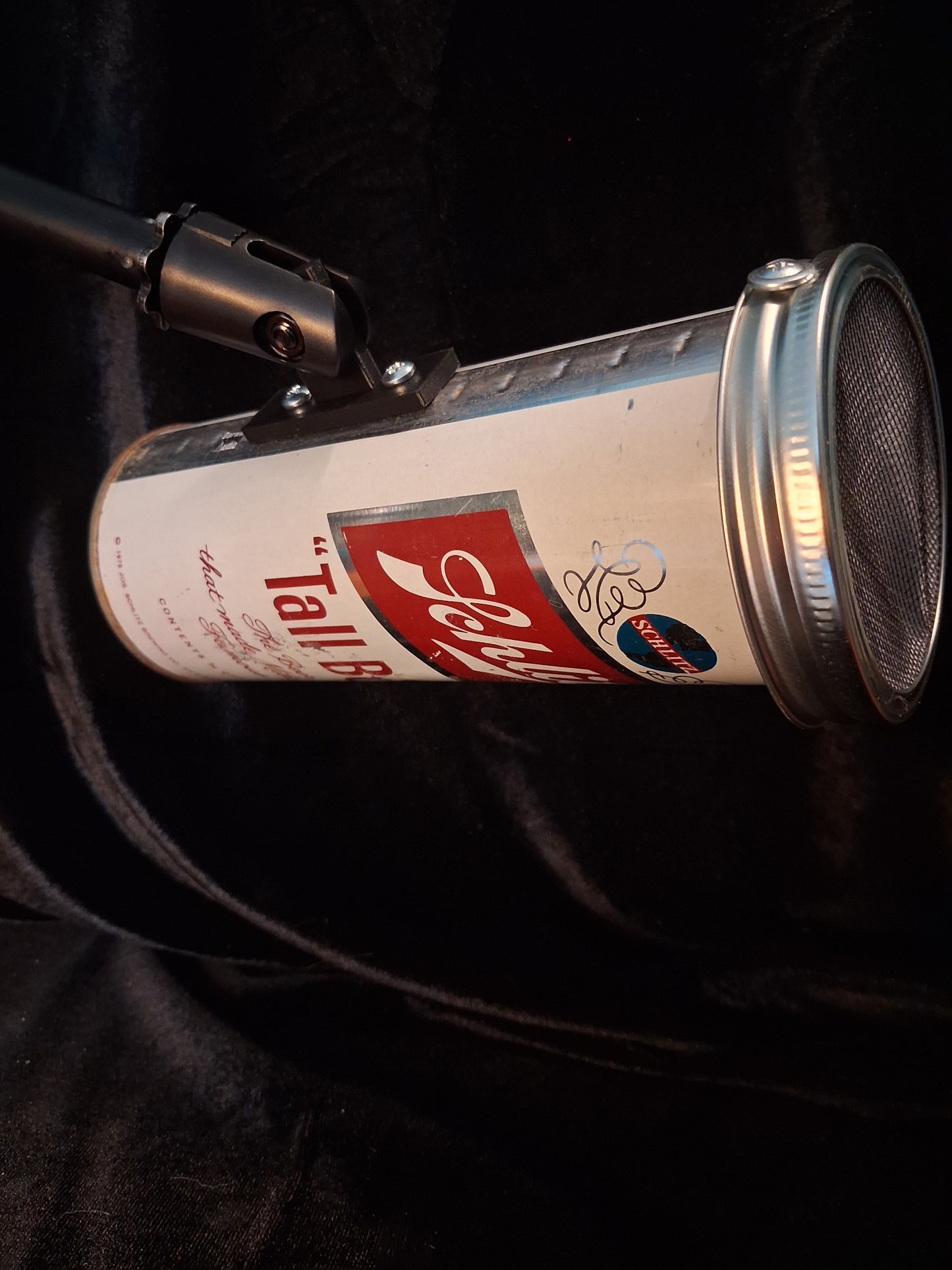Lo Fi Beer Can Microphone - 3/4 Quart Tallboy Schlitz