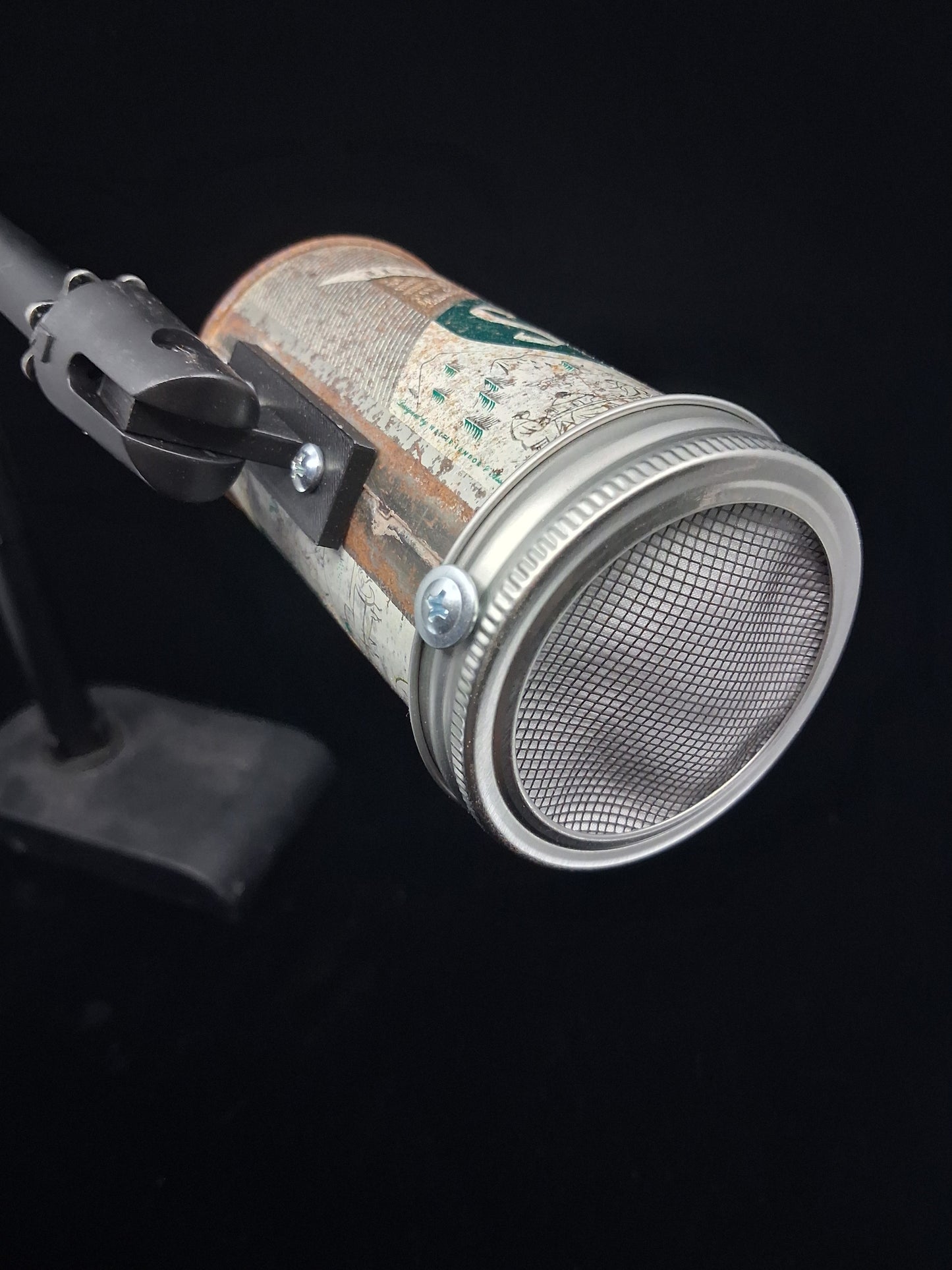 Lo Fi Beer Can Microphone - Rusted Heileman's Old Style