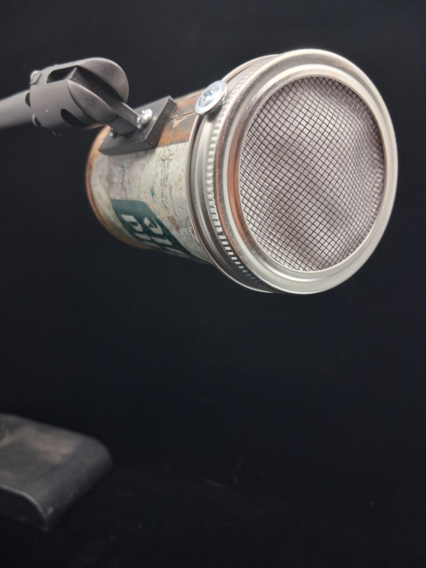 Lo Fi Beer Can Microphone - Rusted Heileman's Old Style