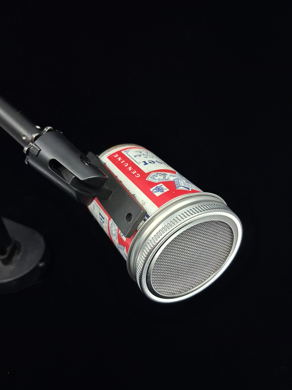Lo Fi Beer Can Microphone - Tiny 8 oz Budweiser