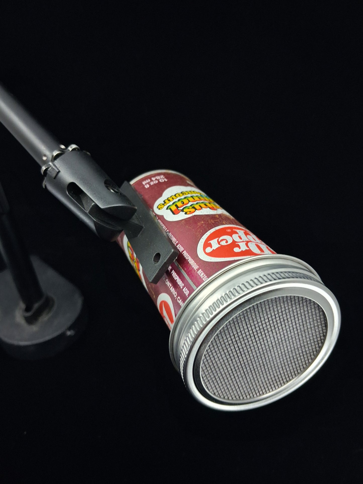 Lo Fi Soda Can Microphone - English and French Dr. Pepper