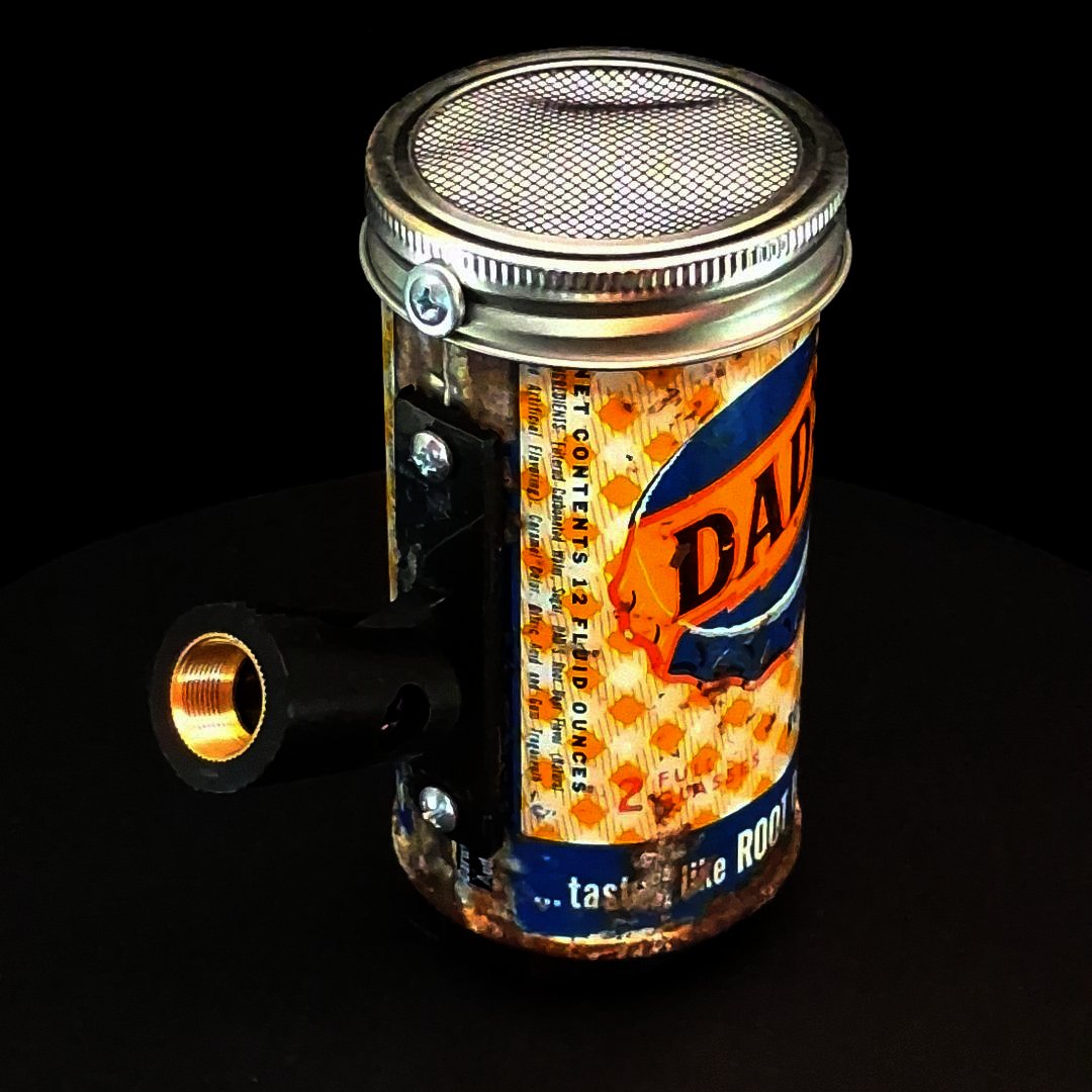 Lo Fi Soda Can Microphone - Rusty Dad's Root Beer
