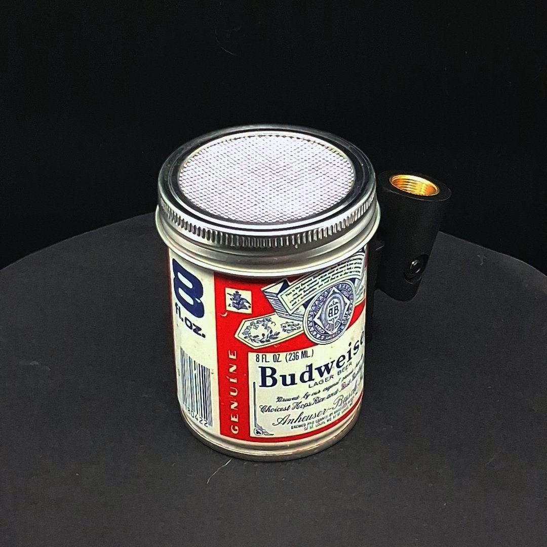 Lo Fi Beer Can Microphone - Tiny 8 oz Budweiser