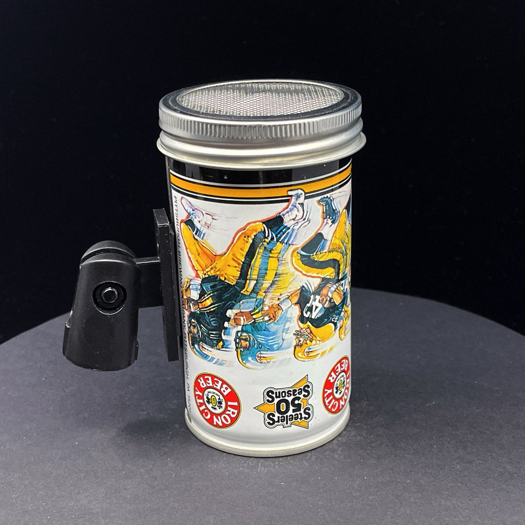 Lo Fi Beer Can Microphone - Pittsburgh Steelers 50 Years