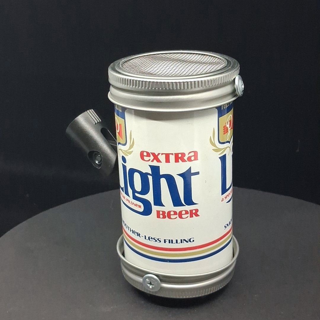 Lo Fi Beer Can Microphone - Chicago Peter Hand Light