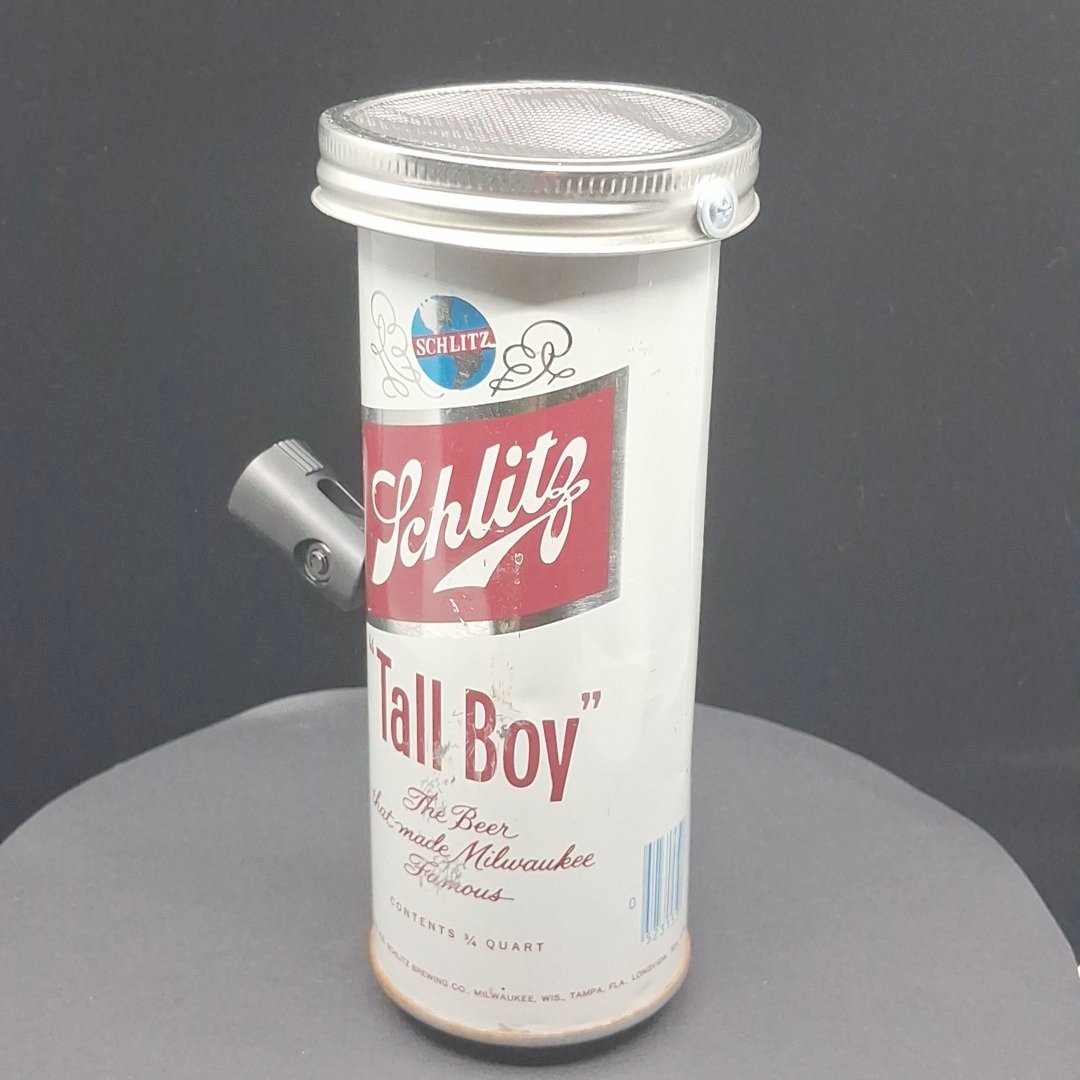 Lo Fi Beer Can Microphone - 3/4 Quart Tallboy Schlitz