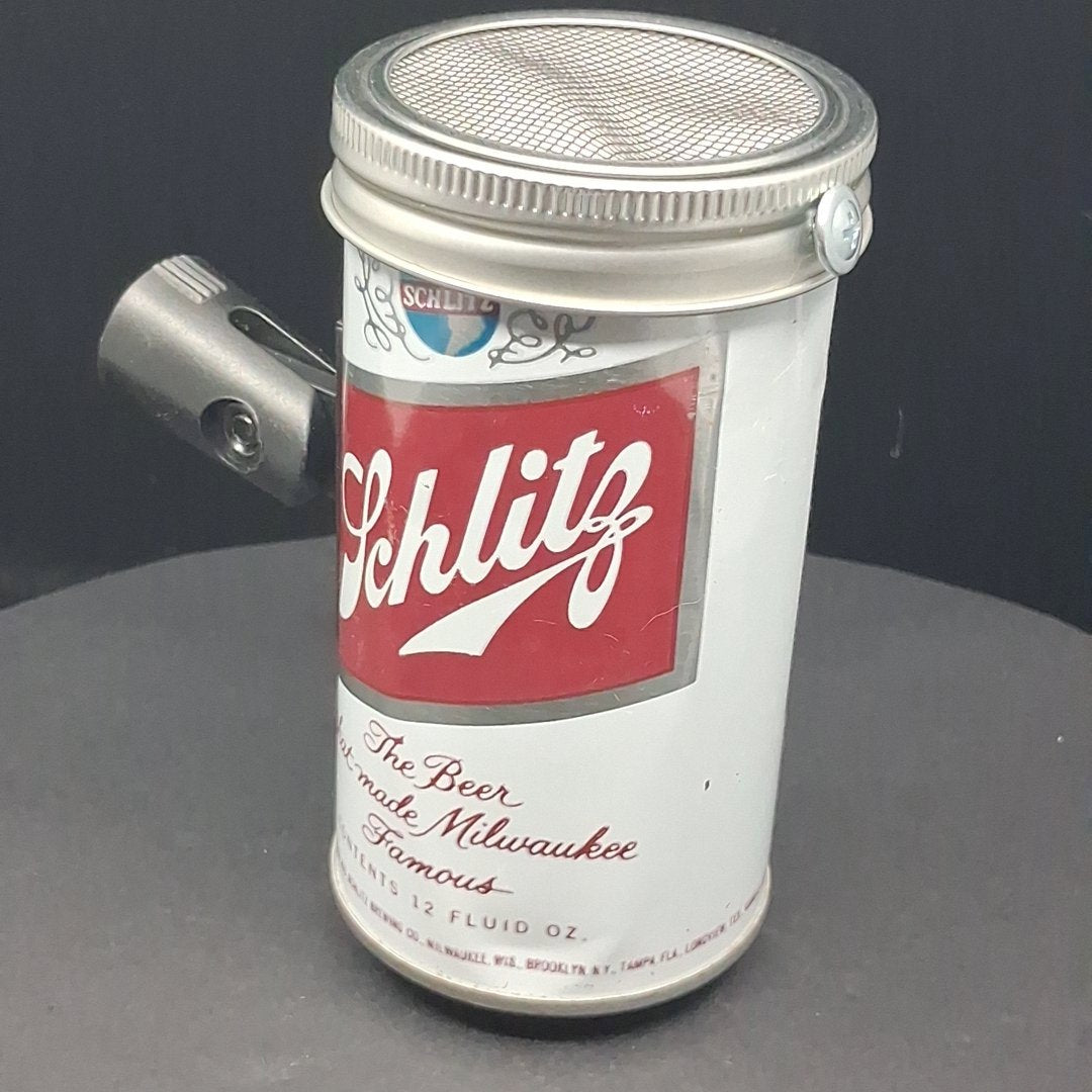 Lo Fi Beer Can Microphone - Red and White Schlitz