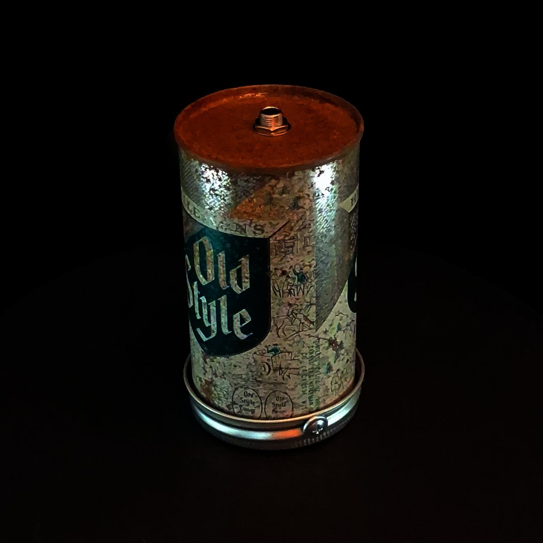 Lo Fi Beer Can Microphone - Rusted Heileman's Old Style